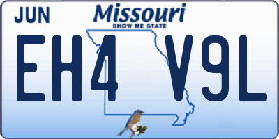MO license plate EH4V9L