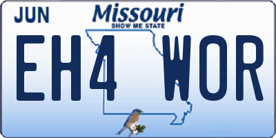 MO license plate EH4W0R