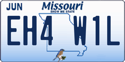 MO license plate EH4W1L