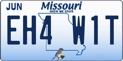 MO license plate EH4W1T
