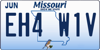 MO license plate EH4W1V