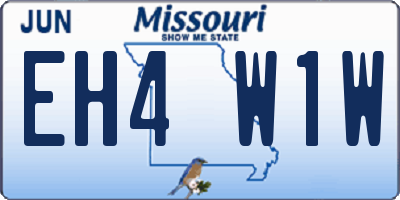 MO license plate EH4W1W