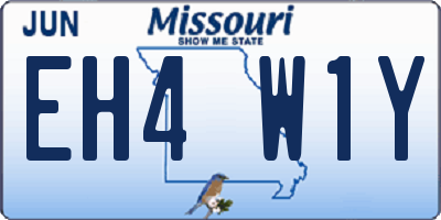 MO license plate EH4W1Y