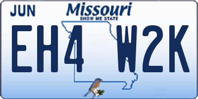 MO license plate EH4W2K