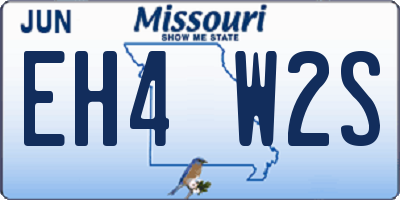 MO license plate EH4W2S