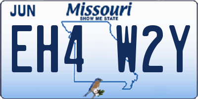 MO license plate EH4W2Y