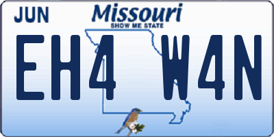 MO license plate EH4W4N