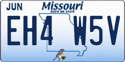 MO license plate EH4W5V