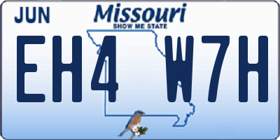 MO license plate EH4W7H
