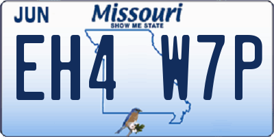 MO license plate EH4W7P