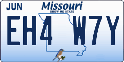 MO license plate EH4W7Y