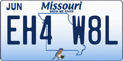 MO license plate EH4W8L