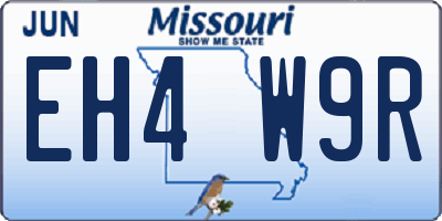 MO license plate EH4W9R