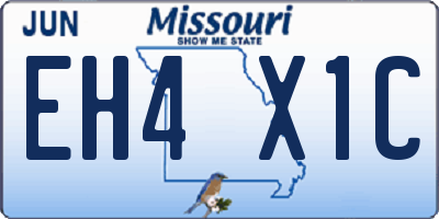 MO license plate EH4X1C