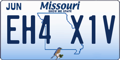 MO license plate EH4X1V