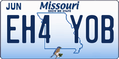 MO license plate EH4Y0B