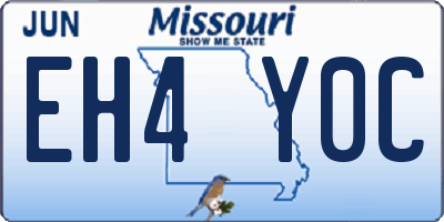 MO license plate EH4Y0C