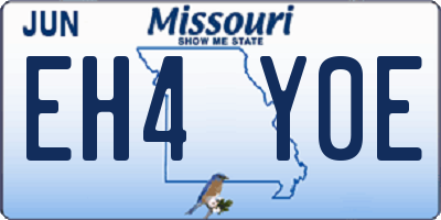 MO license plate EH4Y0E
