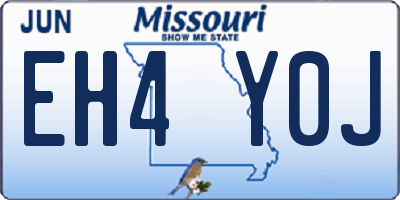 MO license plate EH4Y0J