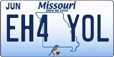 MO license plate EH4Y0L