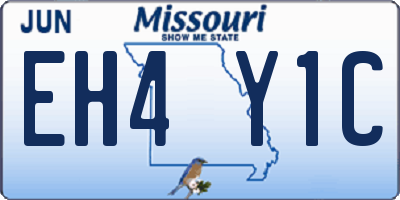 MO license plate EH4Y1C