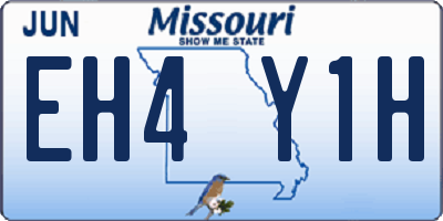MO license plate EH4Y1H