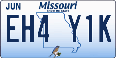 MO license plate EH4Y1K