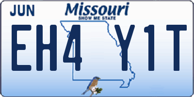 MO license plate EH4Y1T