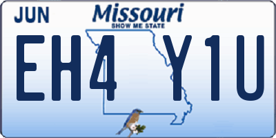 MO license plate EH4Y1U