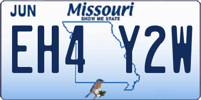 MO license plate EH4Y2W