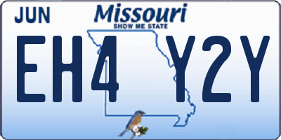 MO license plate EH4Y2Y