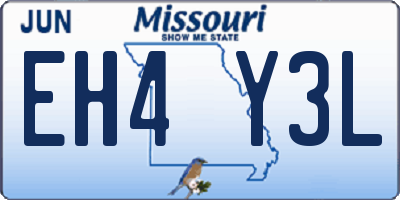 MO license plate EH4Y3L