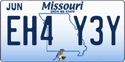 MO license plate EH4Y3Y