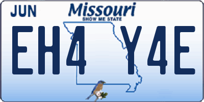 MO license plate EH4Y4E