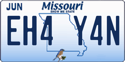 MO license plate EH4Y4N