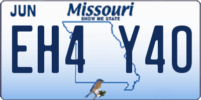 MO license plate EH4Y4O