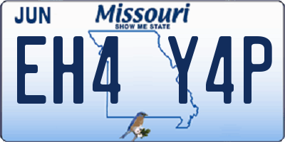 MO license plate EH4Y4P