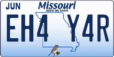 MO license plate EH4Y4R