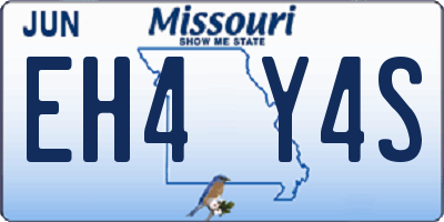 MO license plate EH4Y4S