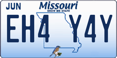 MO license plate EH4Y4Y
