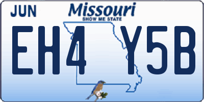 MO license plate EH4Y5B