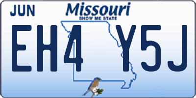 MO license plate EH4Y5J