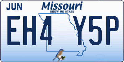 MO license plate EH4Y5P