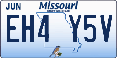 MO license plate EH4Y5V