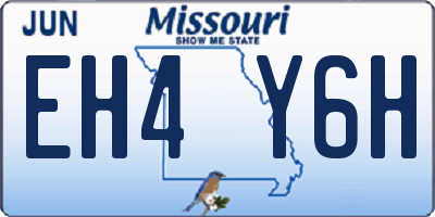 MO license plate EH4Y6H