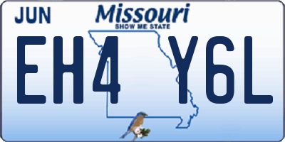 MO license plate EH4Y6L