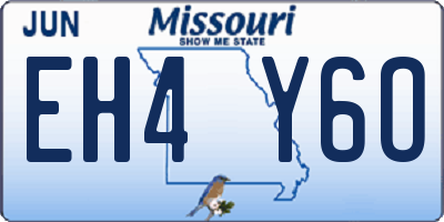 MO license plate EH4Y6O