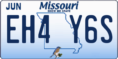 MO license plate EH4Y6S