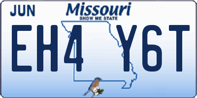 MO license plate EH4Y6T