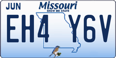 MO license plate EH4Y6V
